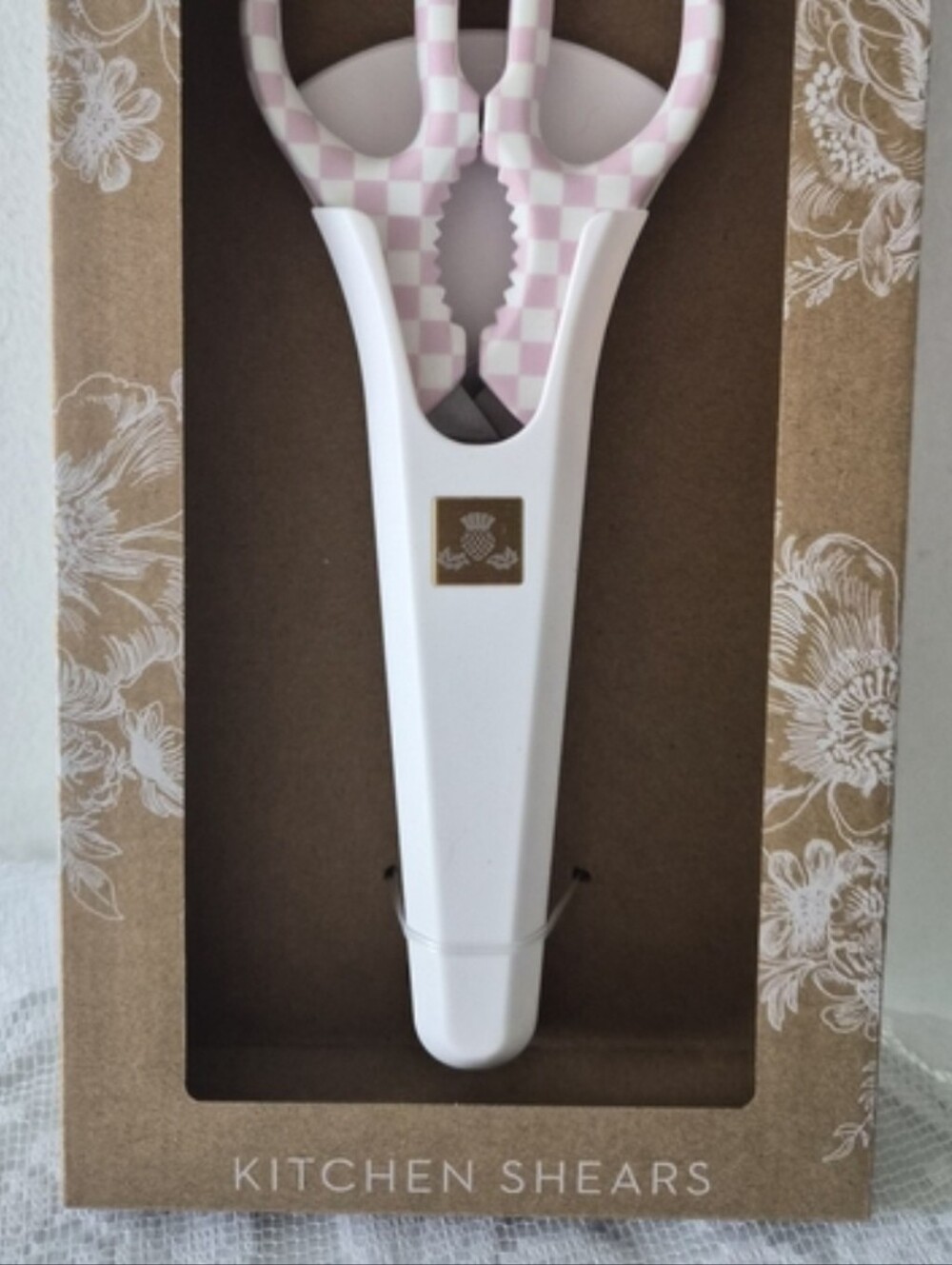 Mackenzie-Childs Pink Check Kitchen Shears